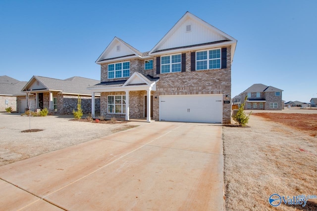 view of front facade featuring a garage