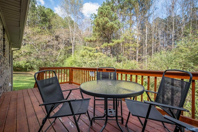 view of wooden terrace