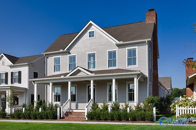 view of front facade featuring a porch