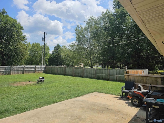 view of yard featuring a patio