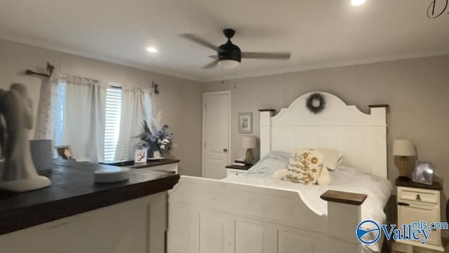 bedroom with ceiling fan