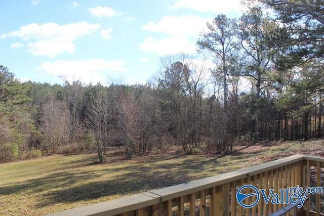 view of yard with a deck