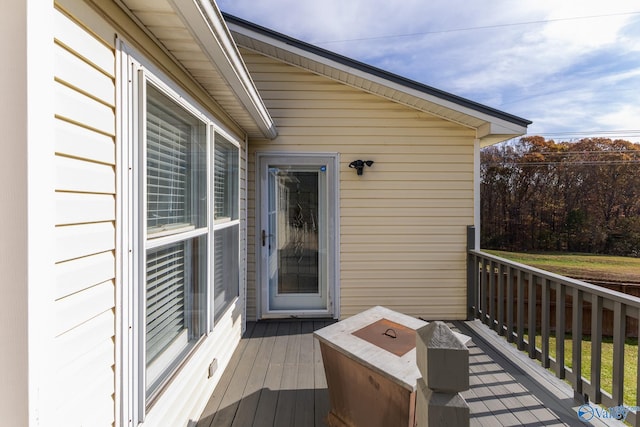 view of wooden deck