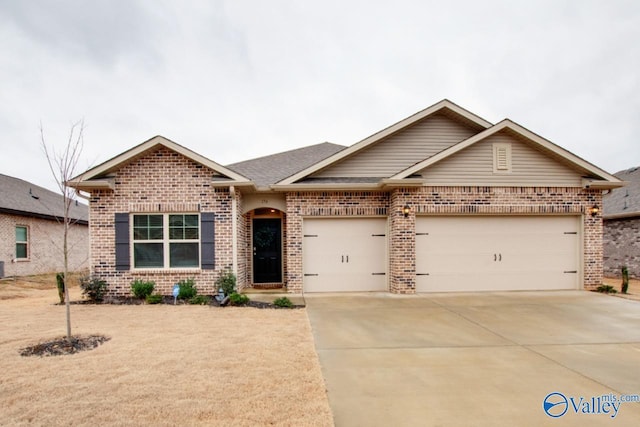 view of front facade with a garage