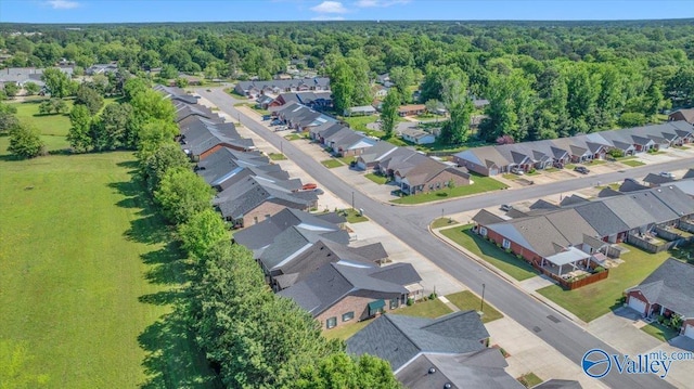 304 Santana Dr, Athens, AL 35611 - aerial perspective of suburban area featuring a heavily wooded area