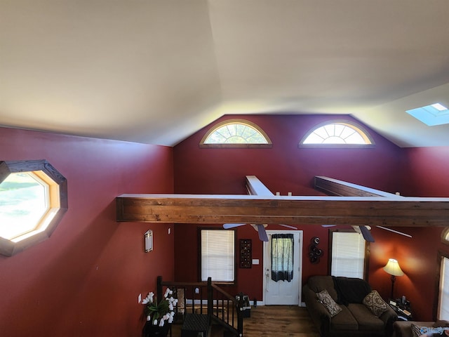 interior space with a porch