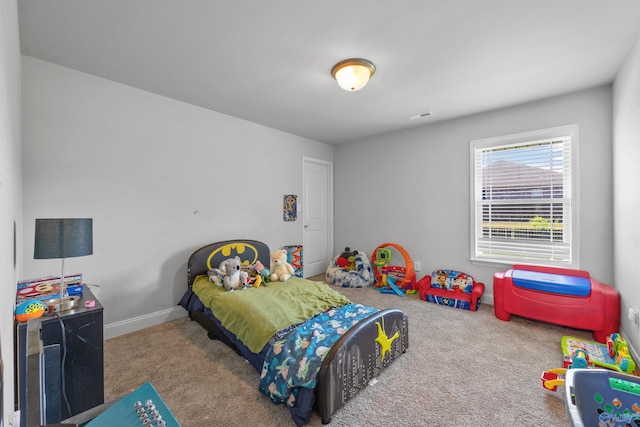 view of carpeted bedroom