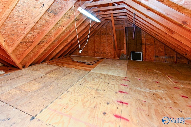 view of attic