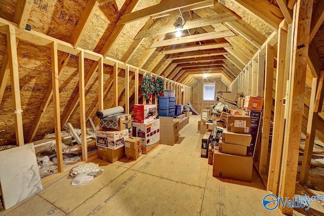 view of attic