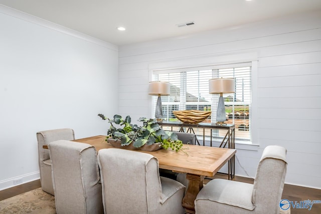 dining room featuring wood-type flooring