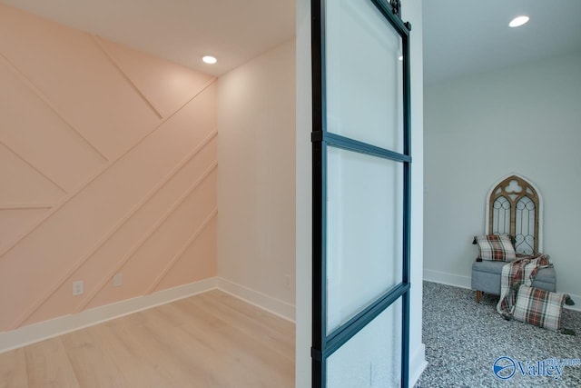 bathroom featuring wood-type flooring