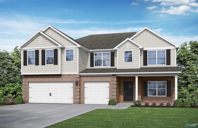 197 Chesire Cove Ln, New Market, AL 35761 - view of front of property featuring a garage and a front lawn