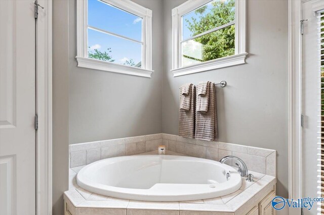 bathroom with a bath