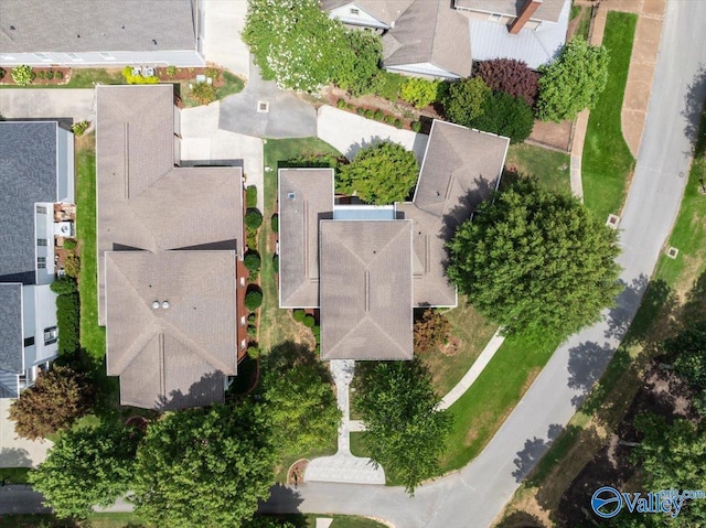 bird's eye view with a residential view