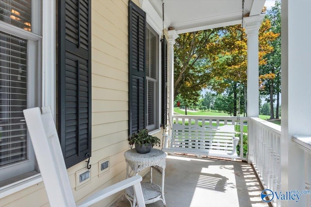 balcony with a porch
