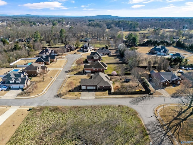 bird's eye view with a residential view