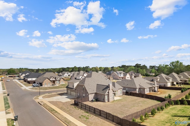 drone / aerial view with a residential view
