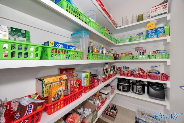 view of storage area