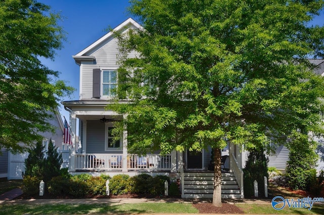 view of front facade with covered porch