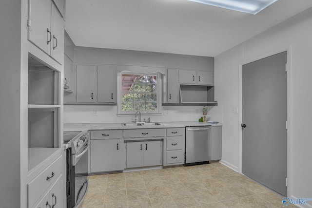 kitchen with appliances with stainless steel finishes and sink