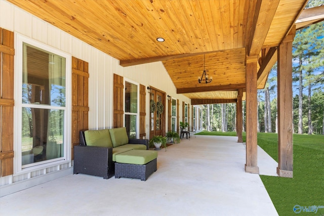 view of patio / terrace with an outdoor hangout area