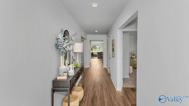 18882 Wicklow Cir, Athens, AL 35613 - corridor with wood finished floors and baseboards