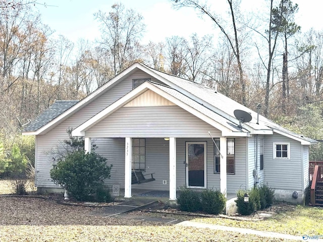 view of front of house with covered porch