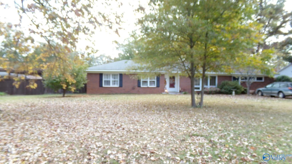 view of single story home