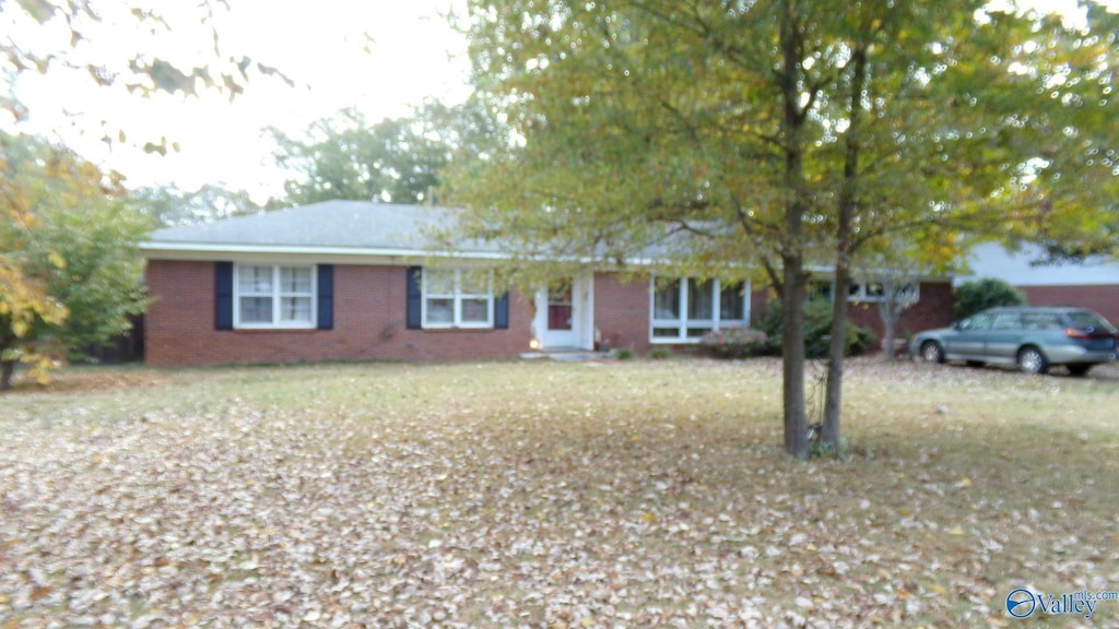 view of single story home