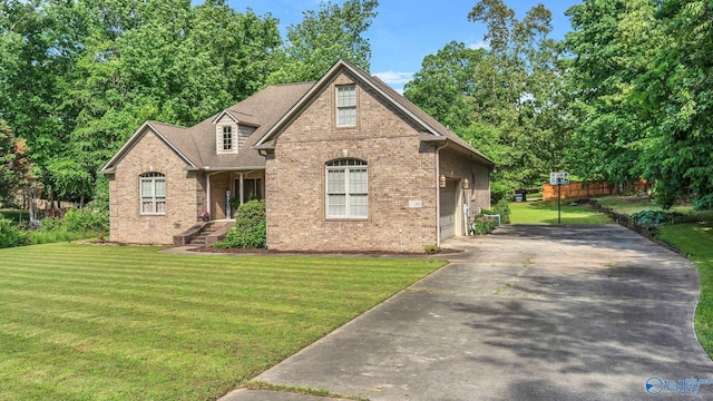 11266 Maggie Lou Dr, Tanner, AL 35671 - traditional home with brick siding, driveway, a front lawn, and an attached garage
