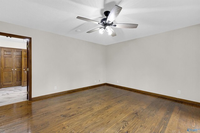 17207 County Road 22, Centre, AL 35960 - unfurnished room featuring wood finished floors, a ceiling fan, and baseboards
