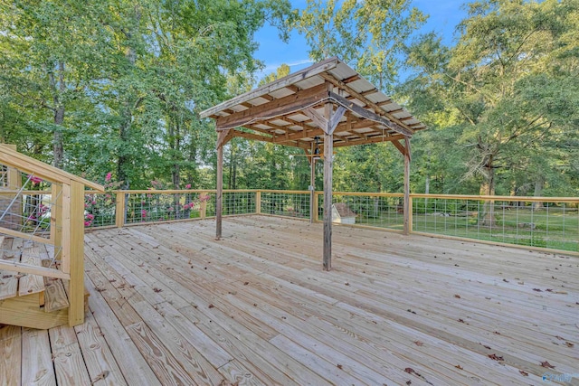 17207 County Road 22, Centre, AL 35960 - wooden terrace featuring view of wooded area