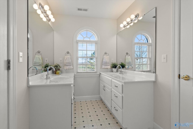 bathroom with vanity
