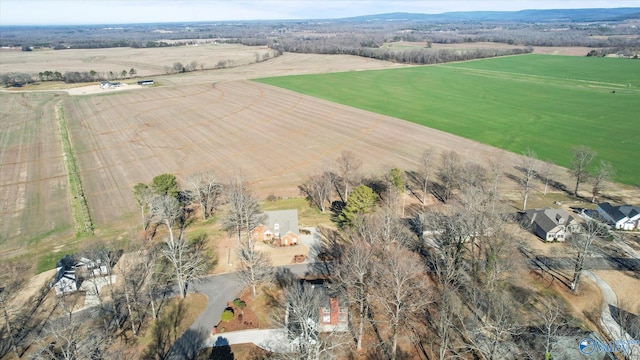 bird's eye view featuring a rural view