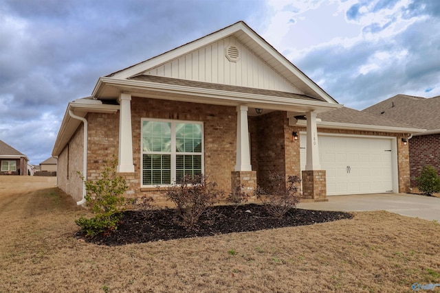 craftsman inspired home featuring a garage