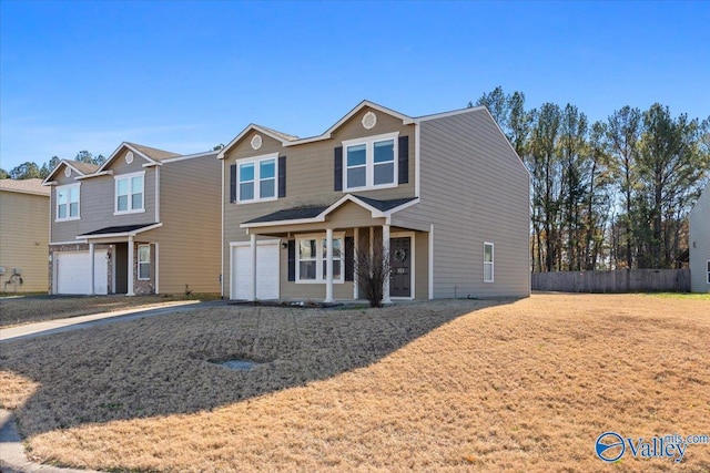 view of front of house featuring a garage