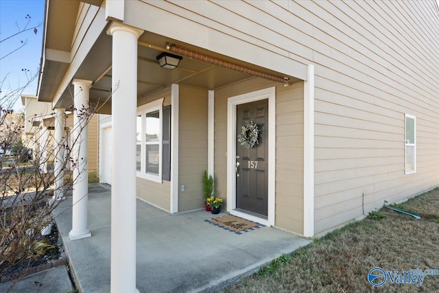 view of doorway to property