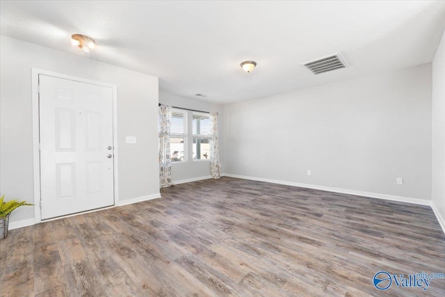 interior space featuring dark hardwood / wood-style flooring