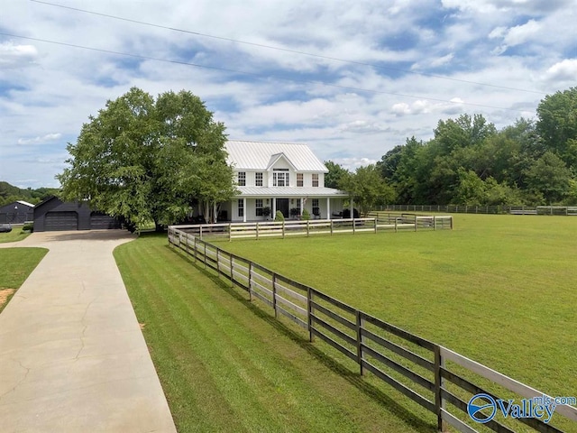 exterior space featuring a rural view