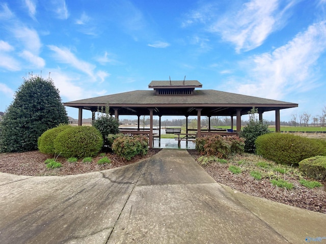 view of home's community with a gazebo