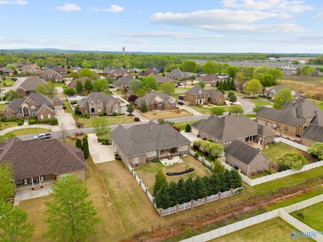 bird's eye view featuring a residential view