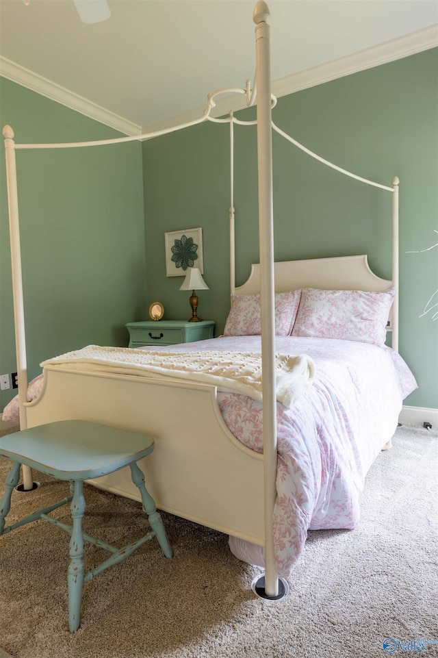 1805 Sibert Dr, Glencoe, AL 35905 - bedroom with crown molding, carpet floors, and baseboards