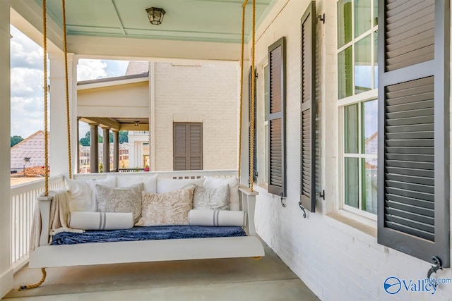 exterior space with covered porch