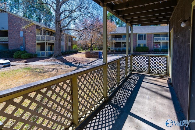 balcony featuring a residential view