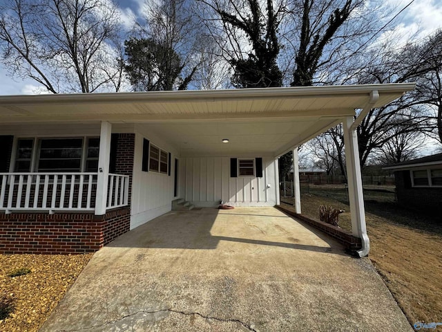 view of front of house with a carport