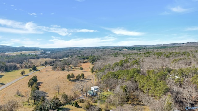 drone / aerial view with a rural view