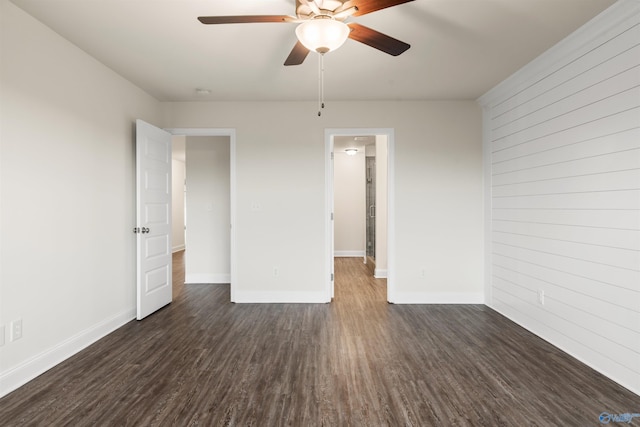 228 Cherry Laurel Dr, Hazel Green, AL 35750 - spare room with ceiling fan and dark wood-style flooring