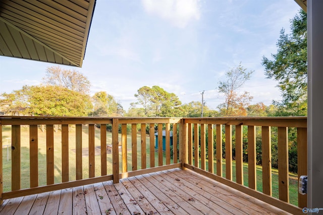 view of wooden deck