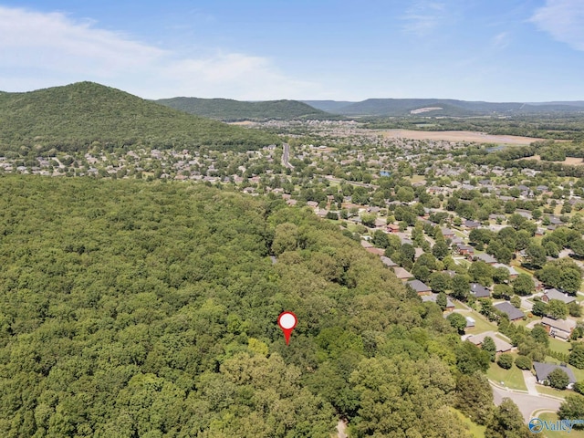 228 George Byrd Dr, Owens Cross Roads, AL 35763 - bird's eye view of a heavily wooded area and mountains