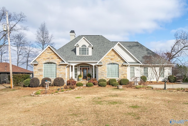 view of front property with a front yard